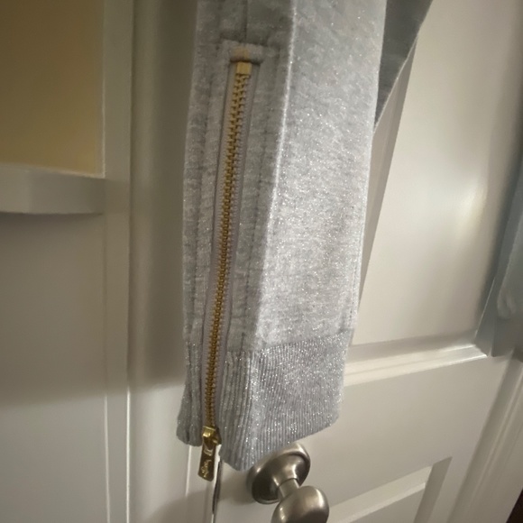 Lilly Pulitzer Evia Shimmer Terry Pant NWT Heathered Seaside Grey XL - Picture 2 of 3